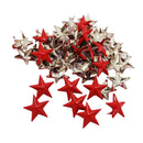 50 Pieces DIY Red Star Rivets Studs Alloy Decorative Buttons Garment DIY Crafts
