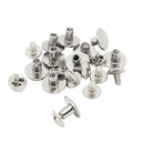 10PCs Metal Silver Chicago Button Screws Nail Rivets for Album Bookbinding Leather Craft Decor