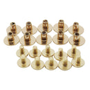 10 Sets Binding Stud Belt Bag Screw Nail Rivet for DIY Leather Accessories Bookbinding Gold