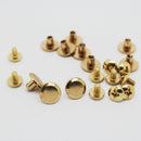10 Sets Binding Stud Belt Bag Screw Nail Rivet for DIY Leather Accessories Bookbinding Gold