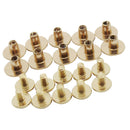 10 Sets Binding Stud Belt Bag Screw Nail Rivet for DIY Leather Accessories Bookbinding Gold