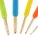 5Pcs Rainbow Aluminium Crochet Hooks with Double Heads Plastic Grip 3-5.5mm