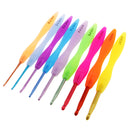 9Pcs/lot Aluminum Crochet Hook With Plastic Grip Knitting Weaving Needles