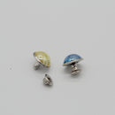 20 Sets Mushroon Metal Rivets Studs Rainbow for Clothes Shoes Bags Decor 10mm