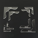 8 Pieces LeatherCraft Acrylic Shoulder bag Handbag Corner Pattern Stencil Template