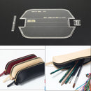 3 Pieces/Set Leather Craft Acrylic Zipper Pencil Bag Pen Case Pattern Templates Stencils