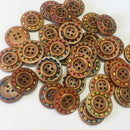 30 Pieces 4 Hole Round Wood Buttons DIY Sewing Scrapbooking Clothes Decoration 25mm
