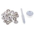 6 Sets 15mm Snap Fastener Poppers Press Stud w/Fixing Tool Sewing Leather Craft
