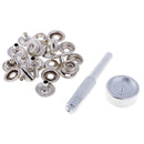 6 Sets 15mm Snap Fastener Poppers Press Stud w/Fixing Tool Sewing Leather Craft
