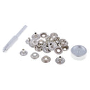 6 Sets 15mm Snap Fastener Poppers Press Stud w/Fixing Tool Sewing Leather Craft
