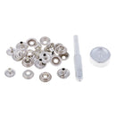 6 Sets 15mm Snap Fastener Poppers Press Stud w/Fixing Tool Sewing Leather Craft
