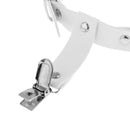 Harajuku White Leather Punk Thigh Ring Leg Loop Garter Foot Ring with Buckle