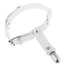 Harajuku White Leather Punk Thigh Ring Leg Loop Garter Foot Ring with Buckle