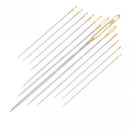 12Pcs Steel Hand Sewing Needles for Embroidery Cross Stitch Gold Eye 5 Sizes