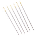 6Pcs Steel Hand Sewing Needles For Embroidery Cross Stitch Gold Eye 1*69mm