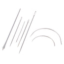 5 x Steel Straight Needles + 2 x Steel Curved Needles Hand Sewing Needles set