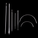 5 x Steel Straight Needles + 2 x Steel Curved Needles Hand Sewing Needles set