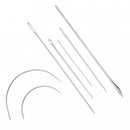 5 x Steel Straight Needles + 2 x Steel Curved Needles Hand Sewing Needles set