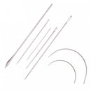5 x Steel Straight Needles + 2 x Steel Curved Needles Hand Sewing Needles set