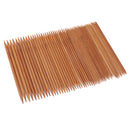 55 Pieces 11 Sizes 13cm Double Pointed Carbonized Smooth Bamboo Knitting Needles