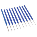 10Pcs Plastic Handle Metal Crochet Hooks Knitting Needles for Sewing Hand Crafts