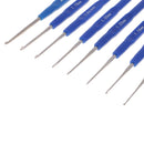 10Pcs Plastic Handle Metal Crochet Hooks Knitting Needles for Sewing Hand Crafts