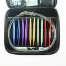 Circular Knitting Needles Set 13 Pieces Interchangeable Aluminum Knitting Needle for DIY Craft