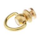 1Pcs Rivet Studs Screw Back Round Head D Ring Leathercraft Brass Punk