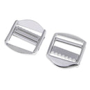 6Pcs Metal Strap Ladder Slide Buckles Lock 30mm Silver