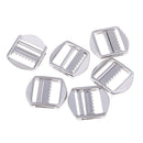 6Pcs Metal Strap Ladder Slide Buckles Lock 30mm Silver