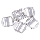 6Pcs Metal Strap Ladder Slide Buckles Lock 30mm Silver