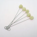 100Pcs Wool Ball Brush Dye DIY Leather Craft Daubers Tools with Metal Hoop for Crafts and Cleaning Projects