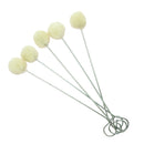 100Pcs Wool Ball Brush Dye DIY Leather Craft Daubers Tools with Metal Hoop for Crafts and Cleaning Projects