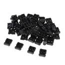 50pcs Plastic Double Hole Cord Locks Spring Toggle Stopper for Shoelaces Bag
