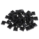50pcs Plastic Double Hole Cord Locks Spring Toggle Stopper for Shoelaces Bag