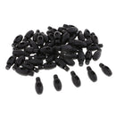 50 Pieces Black Plastic Toggle Spring Clasp Stop Single Hole String Cord Locks 29x12mm