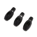 50 Pieces Black Plastic Toggle Spring Clasp Stop Single Hole String Cord Locks 29x12mm