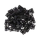 50pcs Plastic Toggle Spring Stop Double Holes String Cord Locks for Shoelace
