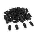 50 Pieces Plastic Double Hole String Stopper Toggle Buckle Cord Locks End for Lanyard Luggage Clothing Backpack Sportwear Shoelace Tent