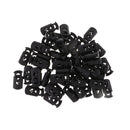 50 Pieces Plastic Double Hole String Stopper Toggle Buckle Cord Locks End for Lanyard Luggage Clothing Backpack Sportwear Shoelace Tent