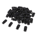 50 Pieces Plastic Double Hole String Stopper Toggle Buckle Cord Locks End for Lanyard Luggage Clothing Backpack Sportwear Shoelace Tent