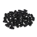50 Pieces Black Plastic Toggle Spring Clasp Stop Double Holes String Cord Locks 19x12mm