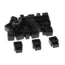 50x Plastic Toggles Spring Stop Square Drawstring Cord Locks End Single Hole