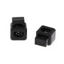 50x Plastic Toggles Spring Stop Square Drawstring Cord Locks End Single Hole