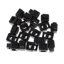 50x Plastic Toggles Spring Stop Square Drawstring Cord Locks End Single Hole