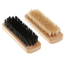 6 Pieces Shoes Polish Kit Shoe Shine Care Kit Black Brown Polish Cleaning Brushes Cloth Set with Compact Case