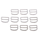 10 Pieces Metal Silver Bra Strap Adjuster Slider Hook Fig 9 Lingerie Buckle Clips 15mm