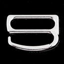 10 Pieces Metal Silver Bra Strap Adjuster Slider Hook Fig 9 Lingerie Buckle Clips 15mm
