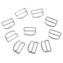 10 Pieces Metal Silver Bra Strap Adjuster Slider Hook Fig 9 Lingerie Buckle Clips 15mm