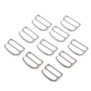 10 Pieces Metal Silver Bra Strap Adjuster Slider Hook Fig 9 Lingerie Buckle Clips 15mm